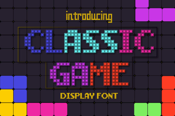 Classic Game Font for Editorial Design and Branding
