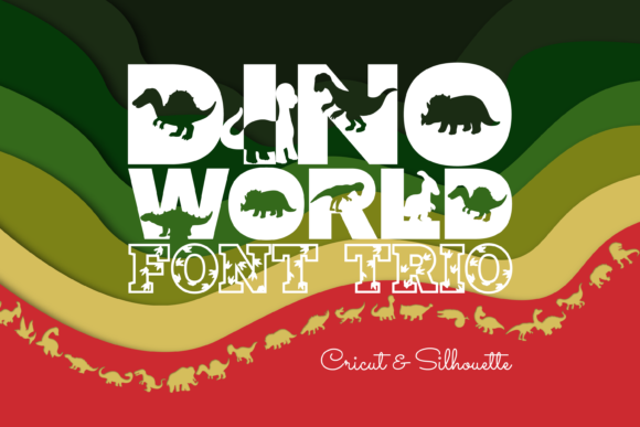 Dino World Trio: A Versatile Font for Creative Branding
