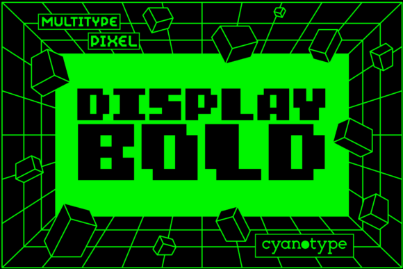 MultiType Pixel Display Bold for Trendy Craft Designs