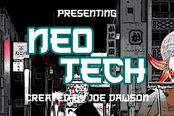 Neo Tech Display Font for Handmade and Commercial Design