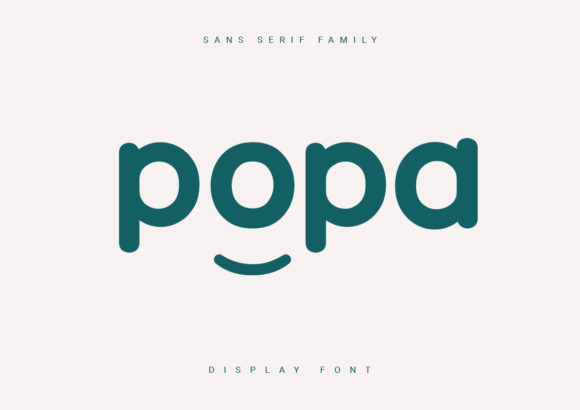 Popa: A Clean Display Font for Modern Branding