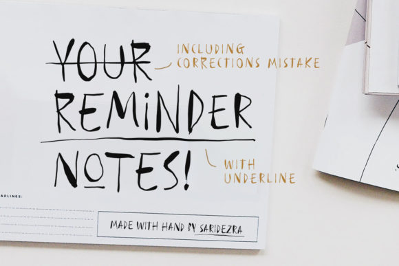 Reminder Notes: A Quirky Display Font for Business Branding