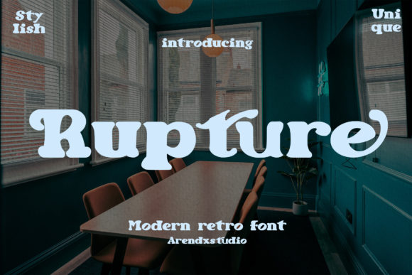 Rupture: A Modern and Retro Display Font for Web Design