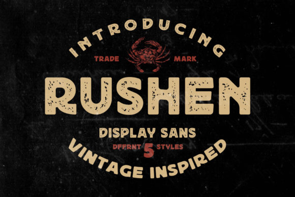 Rushen Font: A Stylish Display Font for Creative Projects