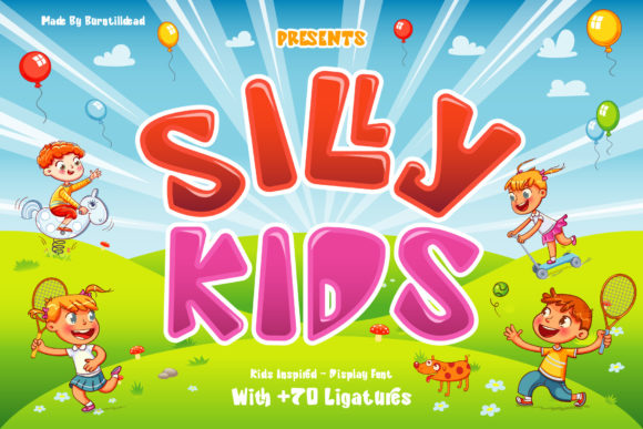 Silly Kids Font for Playful Branding and Eye-Catching Designs