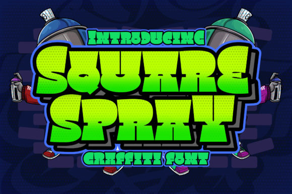 Square Spray Font for Urban Web Design Projects