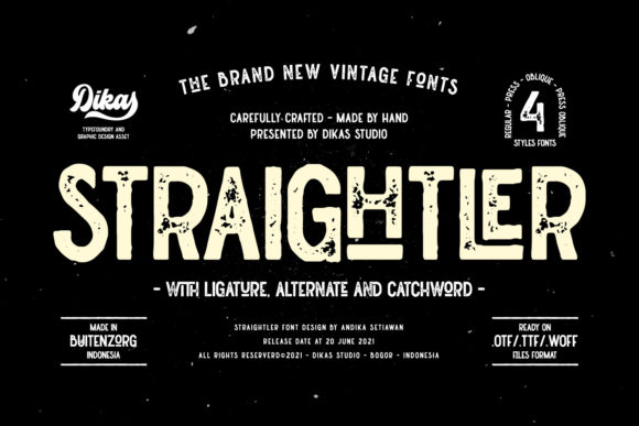 Straightler Display Font for Bold Web Design
