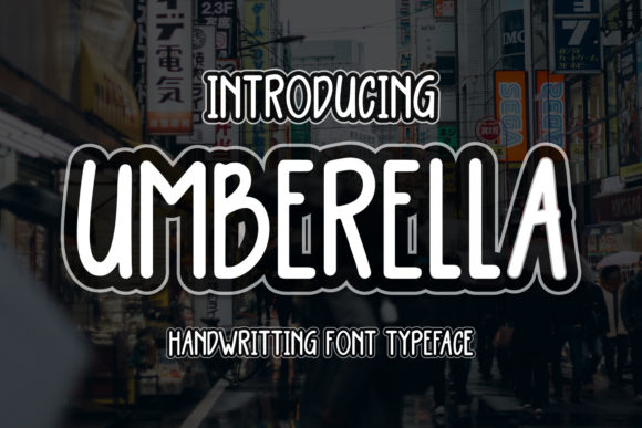 Umberella: A Playful Display Font for Creative Makers